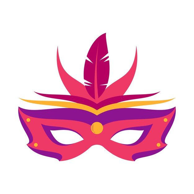 Ilustración de la máscara de Mardi Gras