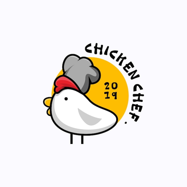 ilustración de mascota de chef de pollo