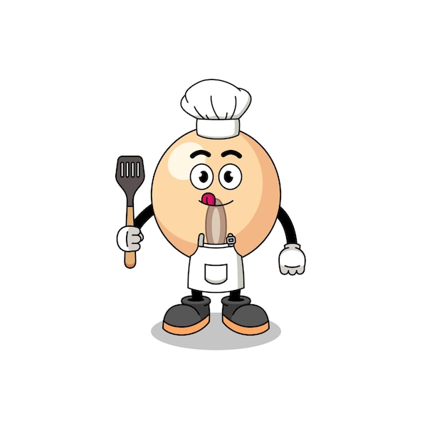Ilustración de la mascota del chef de soja