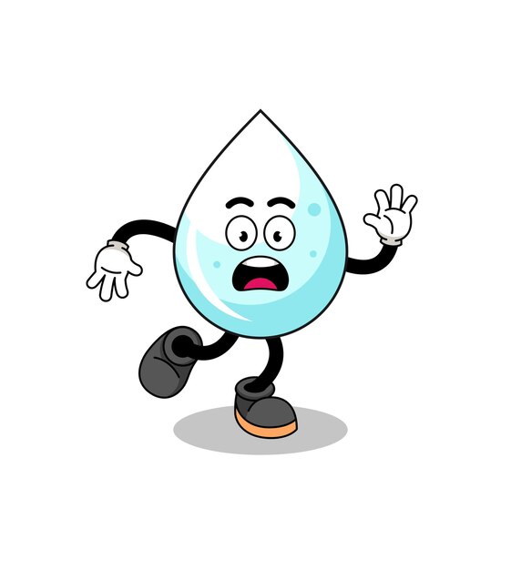 Ilustración de mascota de gota de leche deslizante