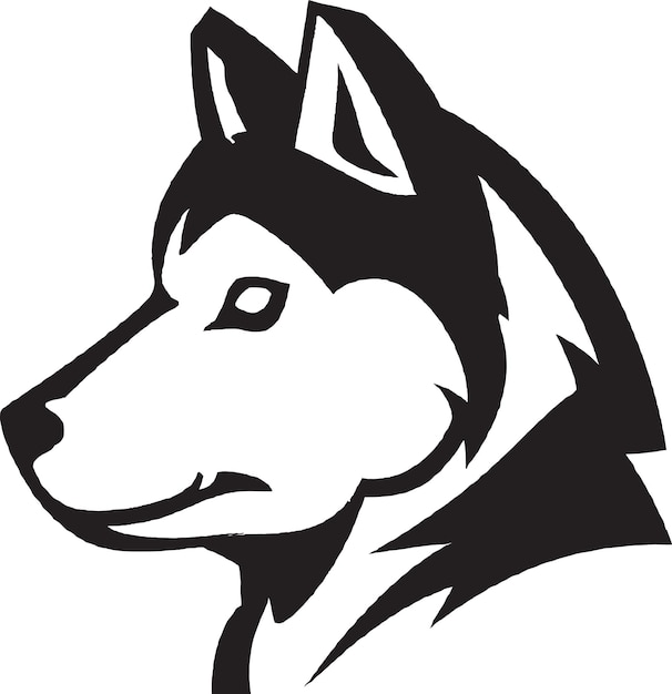 Ilustración de la mascota del lobo gruñendo
