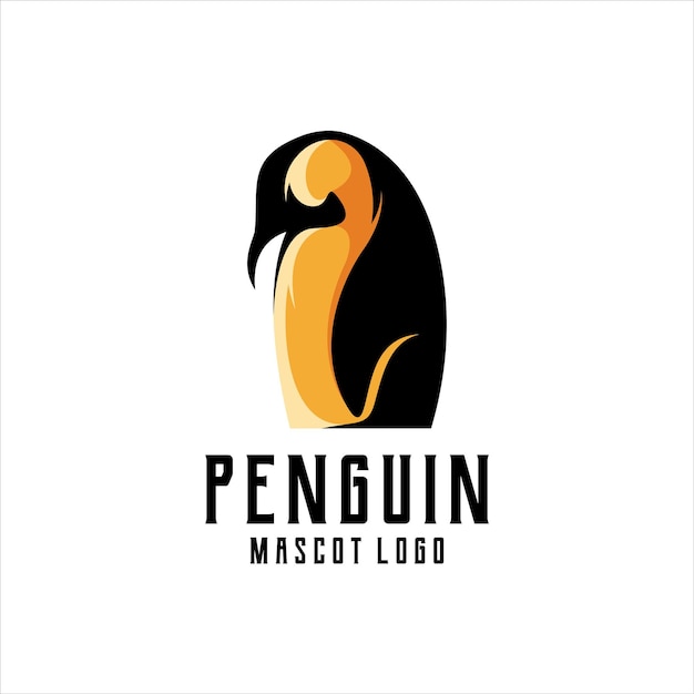Ilustración de mascota de logo de pingüino