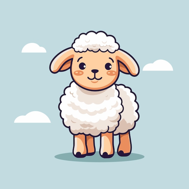 Ilustración de la mascota de la oveja Eleva tus diseños con un atractivo moderno