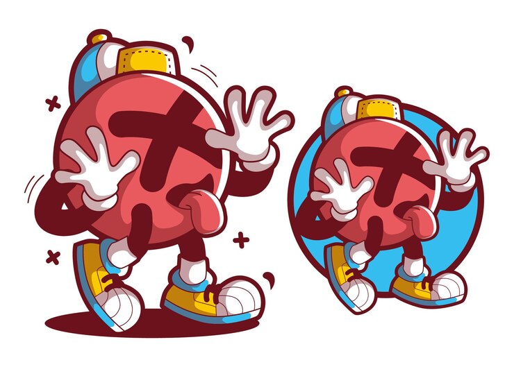 Ilustración de mascota de personaje de dibujos animados de icono de error