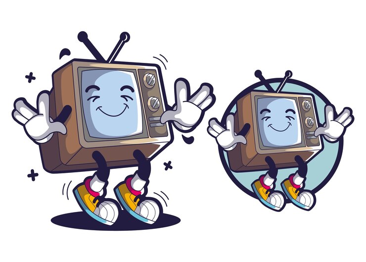 Ilustración de mascota de personaje de dibujos animados de TV