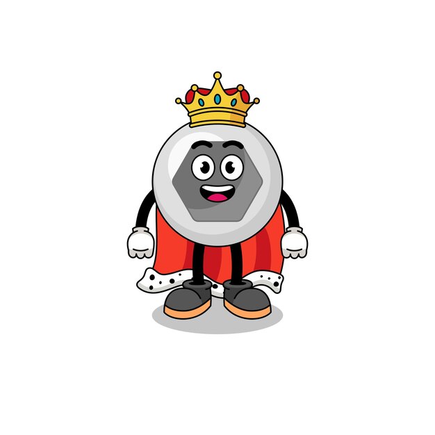 Ilustración de la mascota de un rey de tornillo hexagonal