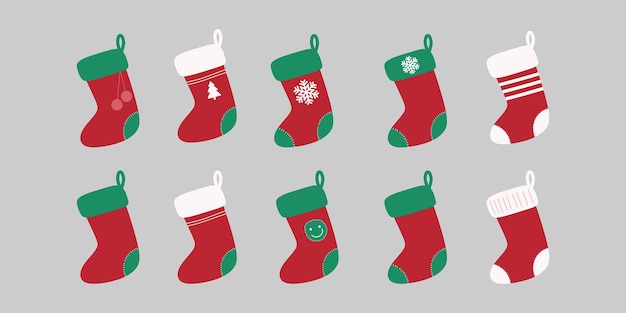 Ilustración de las medias navideñas