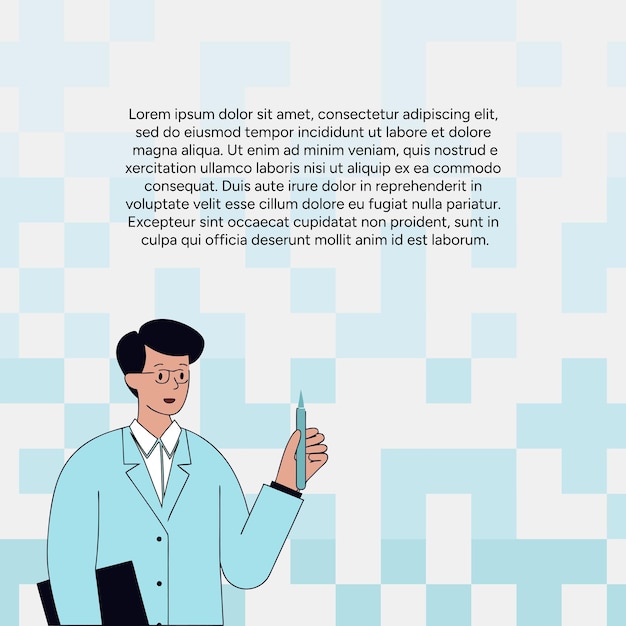 Ilustración médico tiene presentación con artículo médico Ciencias medicina hospital clínico