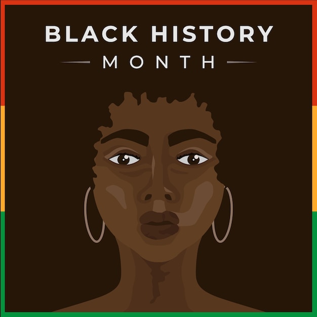 Vector ilustración del mes de la historia negra plana