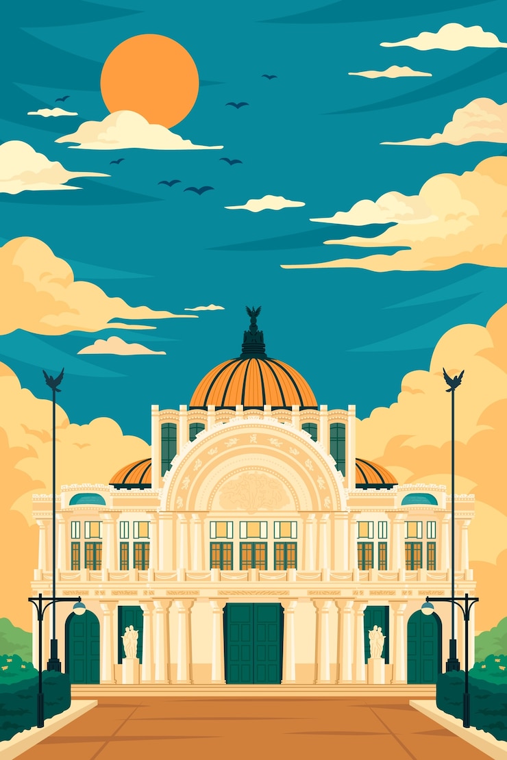 Vector ilustración de méxico dibujada a mano