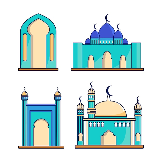 Ilustración de una mezquita islámica