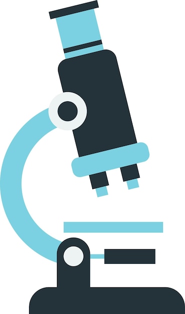 Ilustración de microscopio en estilo minimalista