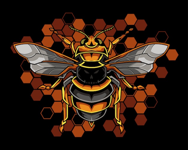 Vector ilustración de miel de abeja