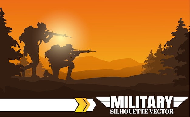 Vector ilustración militar, fondo del ejército.