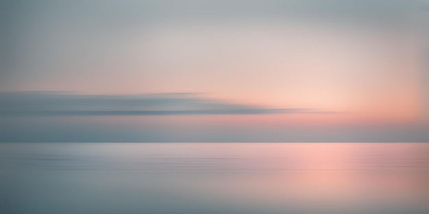 Ilustración minimalista del atardecer en el mar