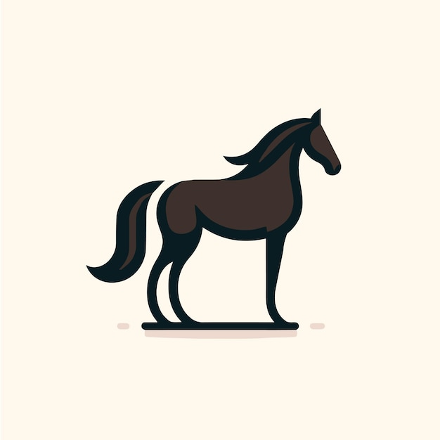 Ilustración minimalista del caballo