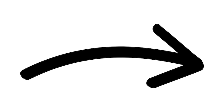 Vector ilustración minimalista de la flecha negra