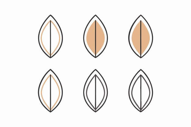 Ilustración minimalista de hojas tropicales sobre fondo blanco