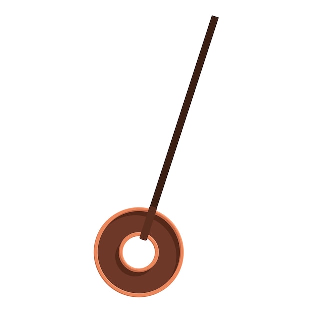 Ilustración minimalista del jardín marrón de pie en pie