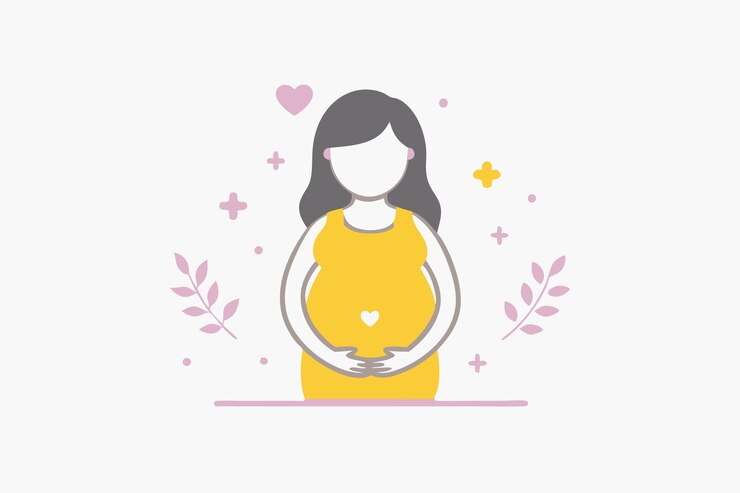 Vector ilustración minimalista de la madre sobre un fondo blanco