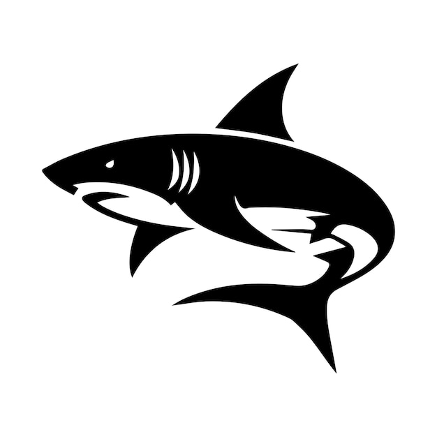 Ilustración minimalista del tiburón de un diseño de logotipo01