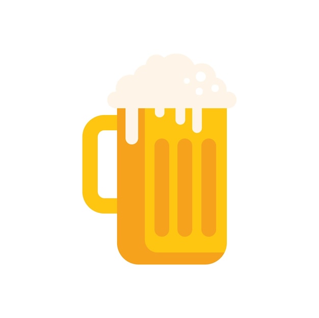 Ilustración minimalista de un vaso de cerveza con espuma desbordante
