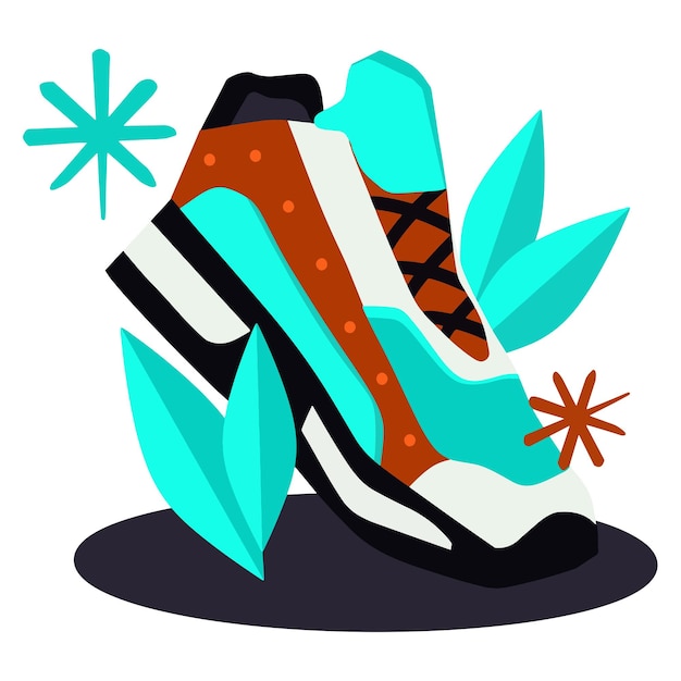 Vector ilustración minimalista de zapatos para su trabajo de diseño