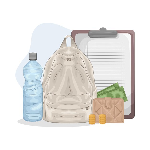 Vector ilustración de la mochila