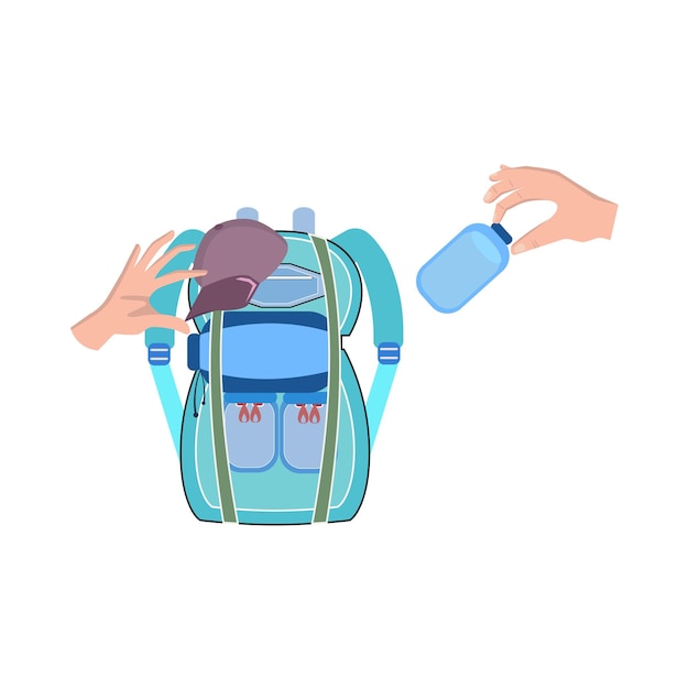 Vector ilustración de la mochila