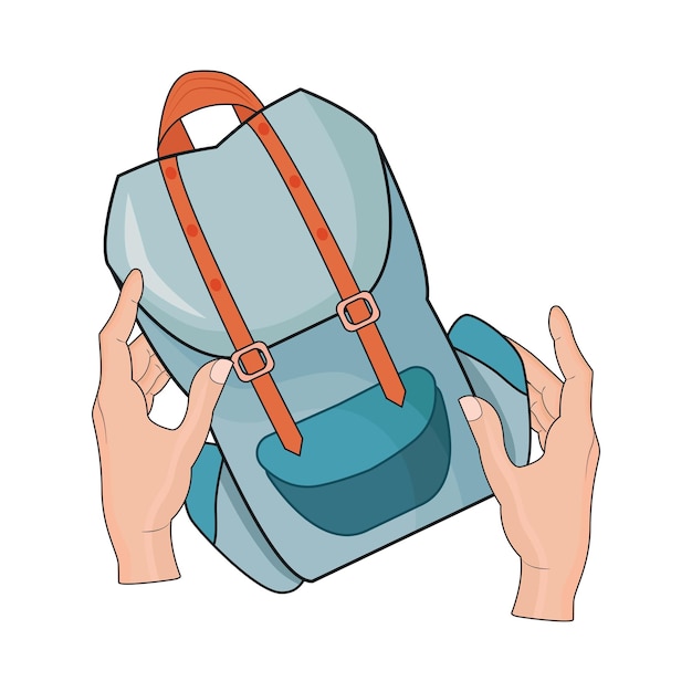 Ilustración de la mochila