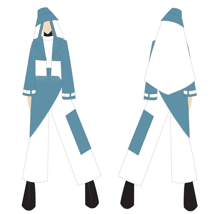 Vector esta ilustración de moda en 2d muestra la belleza de la vestimenta modesta para las mujeres musulmanas con un elegante