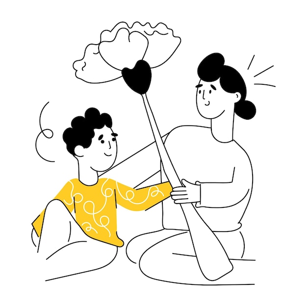 Ilustración de moda de la mejor madre