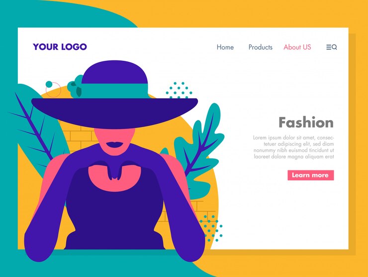 Vector ilustración de moda para la página de destino