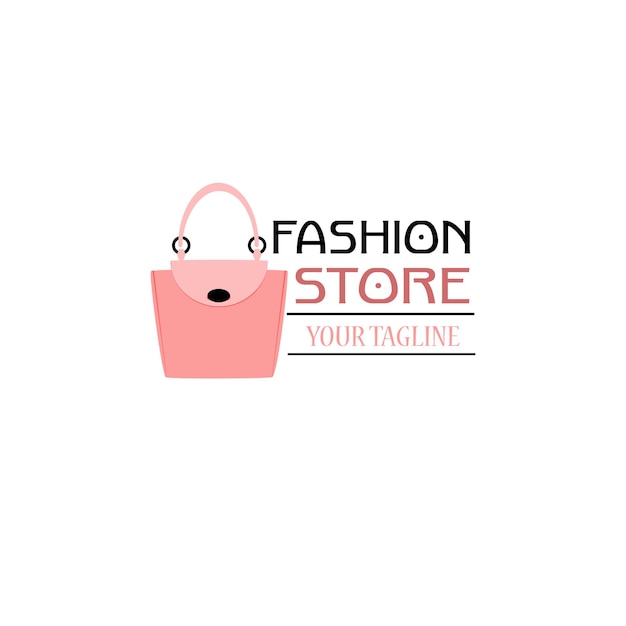 Ilustración de moda de plantilla de logotipo de tienda de moda