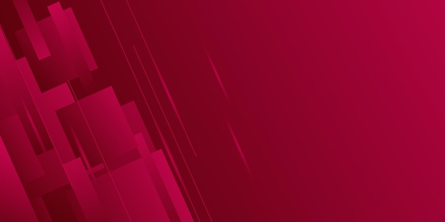 Ilustración moderna abstracta de gradiente rojo brillante en fondo geométrico con rectángulo simple