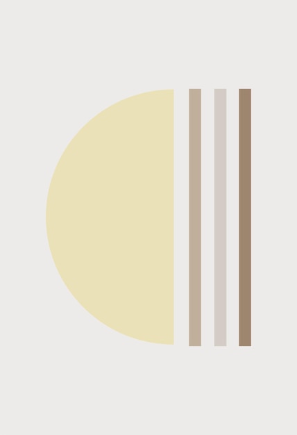Ilustración moderna con círculos de acuarela puntos líneas doradas pinceladas de polvo