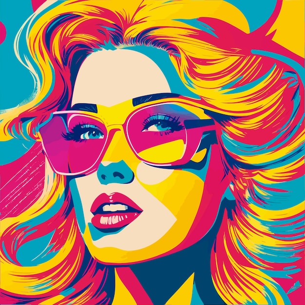 Vector ilustración moderna y cool del arte pop