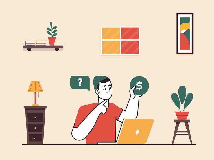 Ilustración moderna de diseño de pisos de trabajo independiente