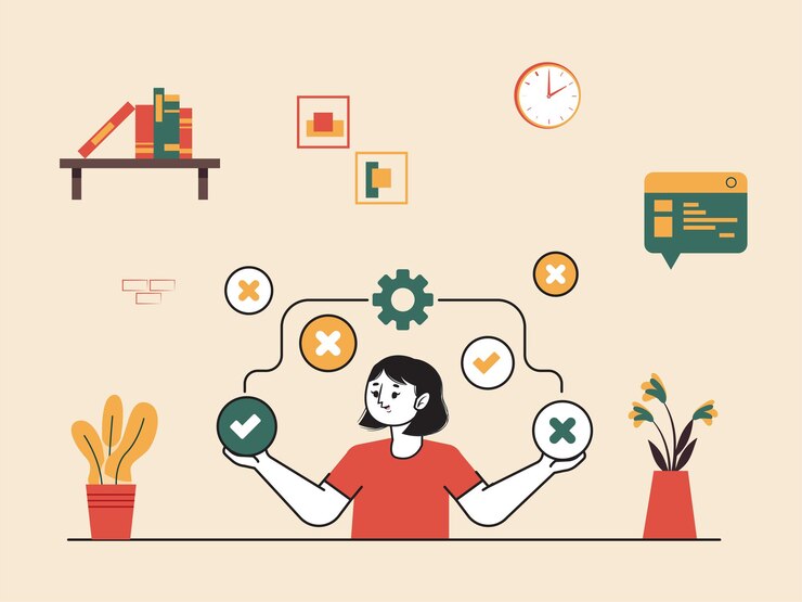 Ilustración moderna de diseño de pisos de trabajo independiente