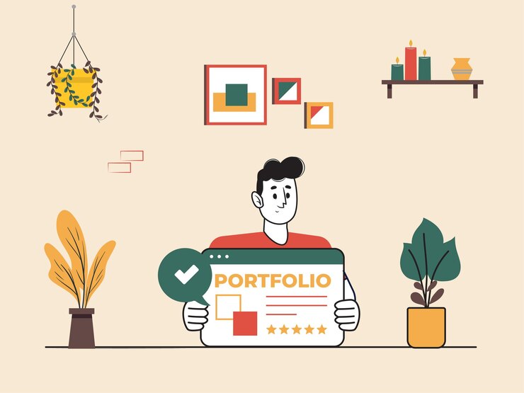 Ilustración moderna de diseño de pisos de trabajo independiente