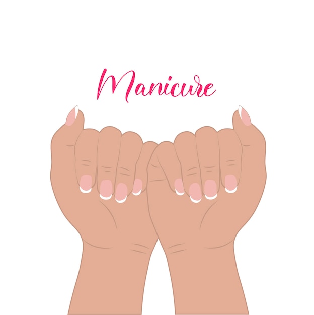 Vector ilustración moderna para maestros de manicura hermosa manicura en diseño de arte moderno