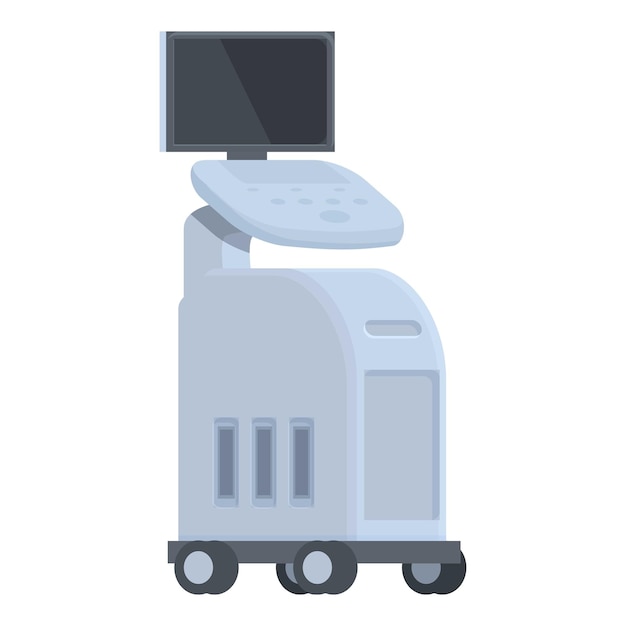 Ilustración de una moderna máquina de ultrasonido médico