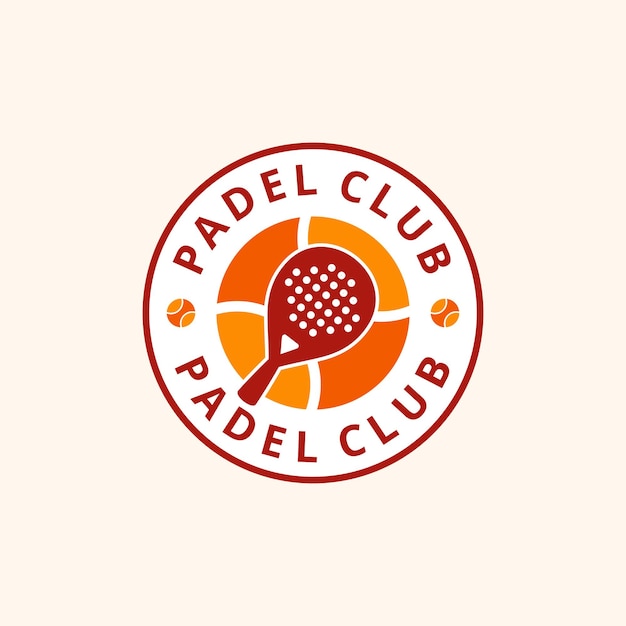 Vector ilustración moderna padel tenis sport club logo diseños simple moderno vector