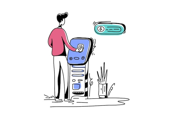 La ilustración moderna de pago en la web mejora sus campañas publicitarias con un aspecto llamativo y profesional