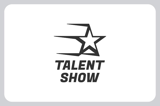 Ilustración moderna Talent show logo vector con icono de estrella