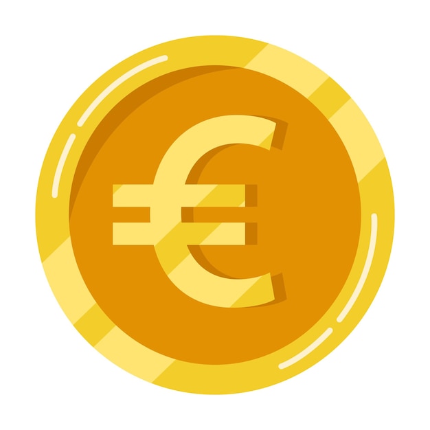 Vector ilustración de la moneda europea en euros