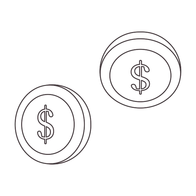 Ilustración de las monedas