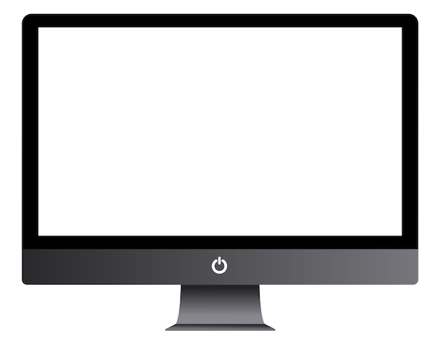 Vector ilustración de un monitor de computadora en un fondo transparente