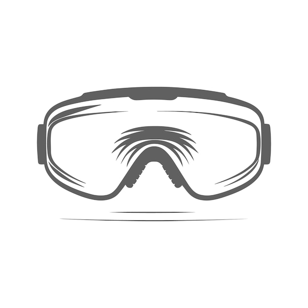 Ilustración monocromática de gafas de protección