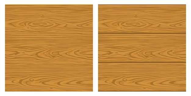 Ilustración monocromática de vector de madera marrón de patrones sin fisuras